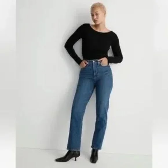 Madewell The Curvy Perfect Vintage Jean 26P Petite High Rise Tapered Medium Wash - Picture 12 of 12
